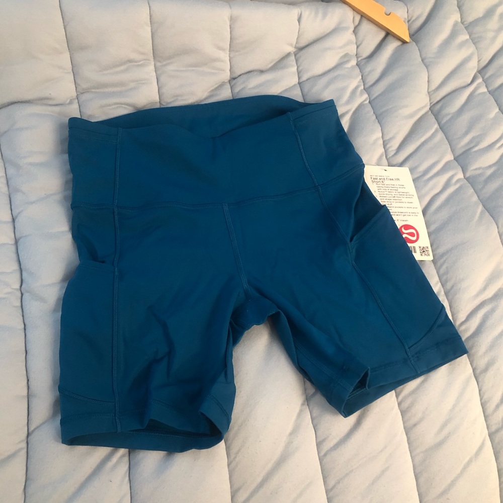 Lululemon Fast and Free 6” Short Cyprus Teal NWT